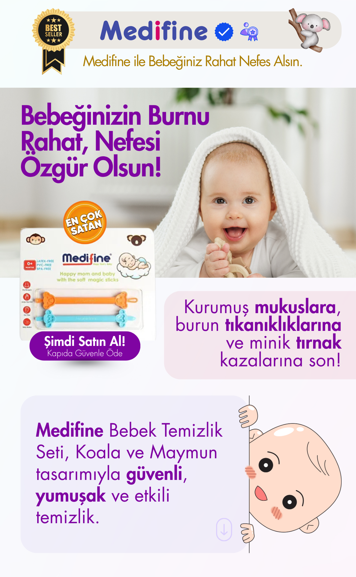 Medifine Bebek Burun ve Kulak Temizleeme Araparatı